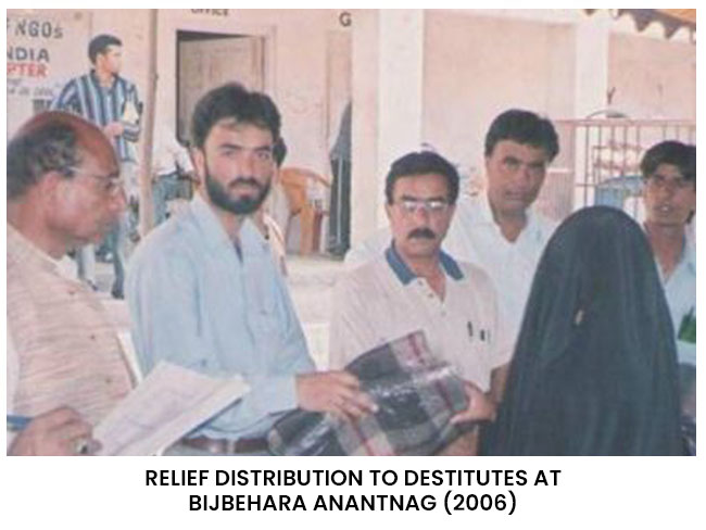 Relief Distribution to Destitutes at Bijbehara Anantnag (2006)
